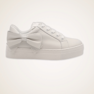 Liu-Jo ALICIA 49 scarpa bambina sneaker bianca con fiocco applicato