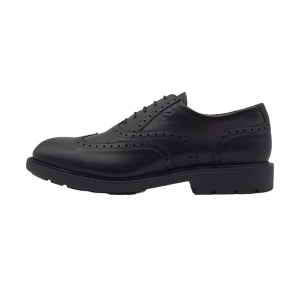 Nero Giardini I001660U scarpa uomo modello francesina in pelle nera con lavorazione all'inglese